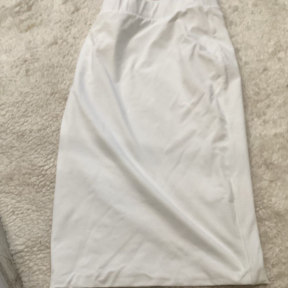 Babaton White Pencil Skirt